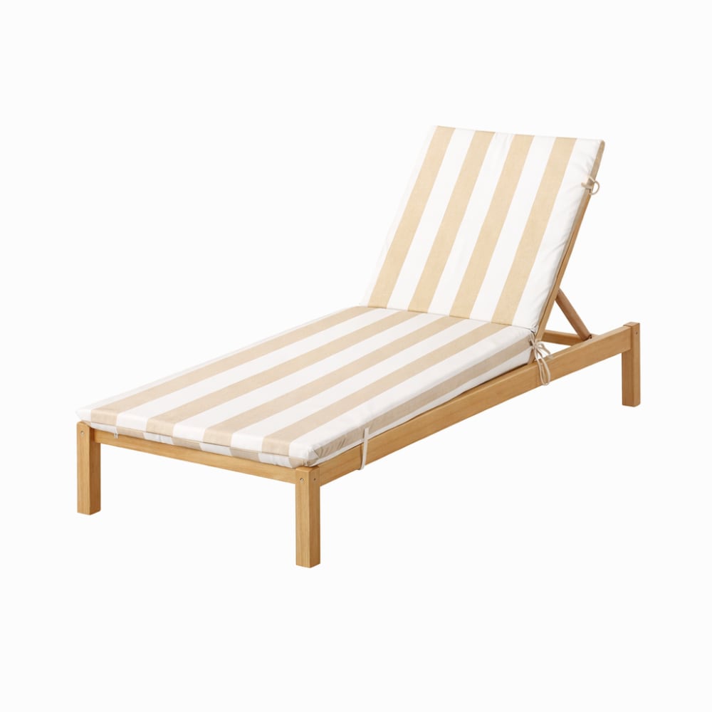 Matelas bain de soleil imperméable déhoussable à rayures arcachon