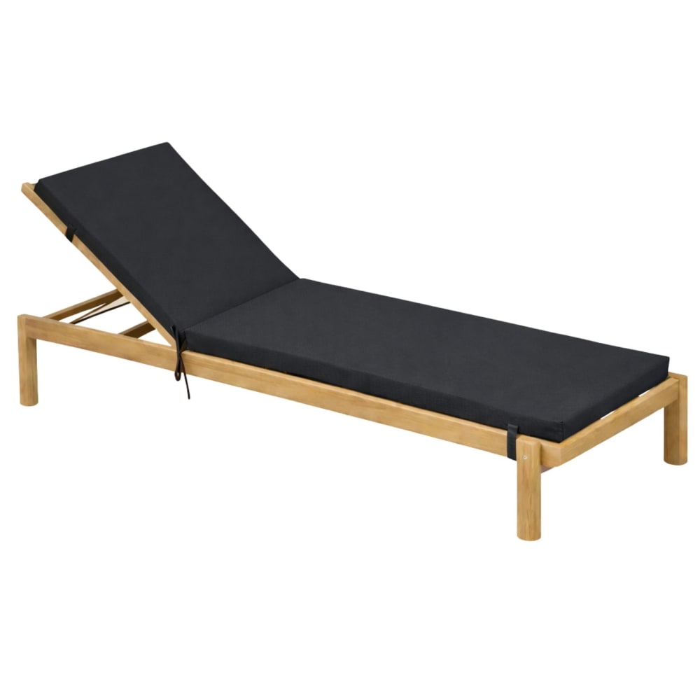 Matelas bain de soleil extérieur imperméable minorque polyester noir