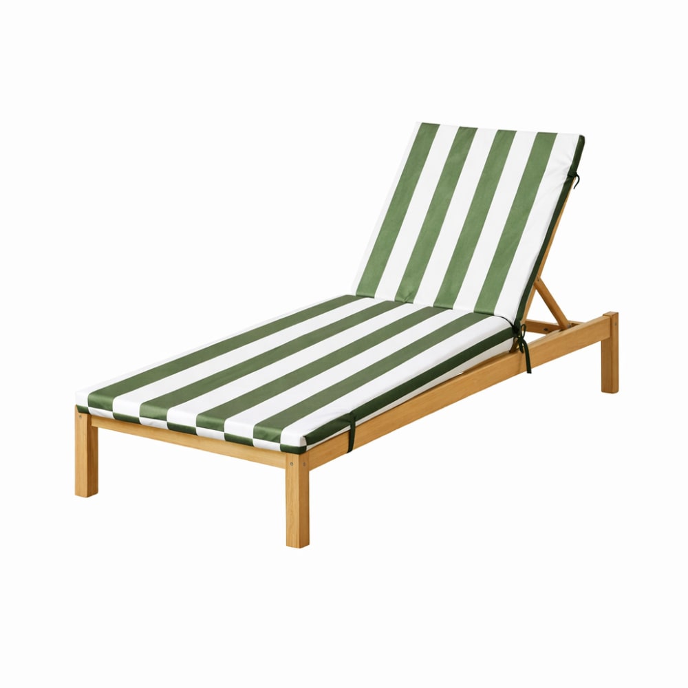 Matelas bain de soleil imperméable déhoussable à rayures arcachon