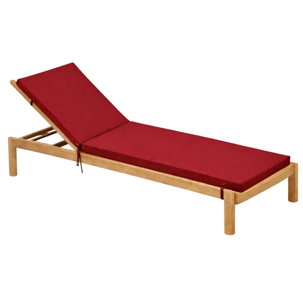 Matelas bain de soleil extérieur imperméable minorque polyester rouge