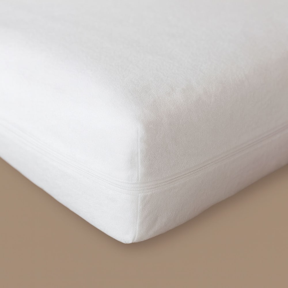 Housse de protection intégrale pour matelas coton blanc 140x190 cm
