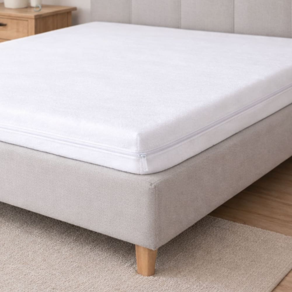 Housse de protection intégrale pour matelas coton blanc 140x190 cm - Maisons du Monde