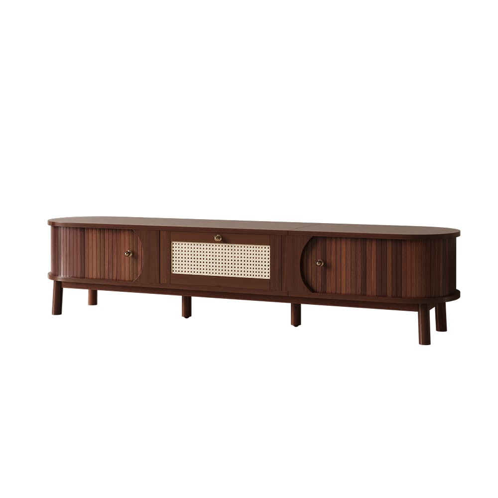 Meuble TV noyer 170x39,5x38 - coulissantes