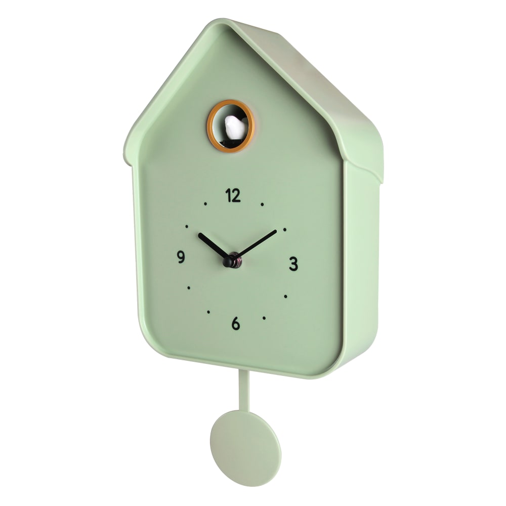 Horloge coucou vert 20.6x39cm