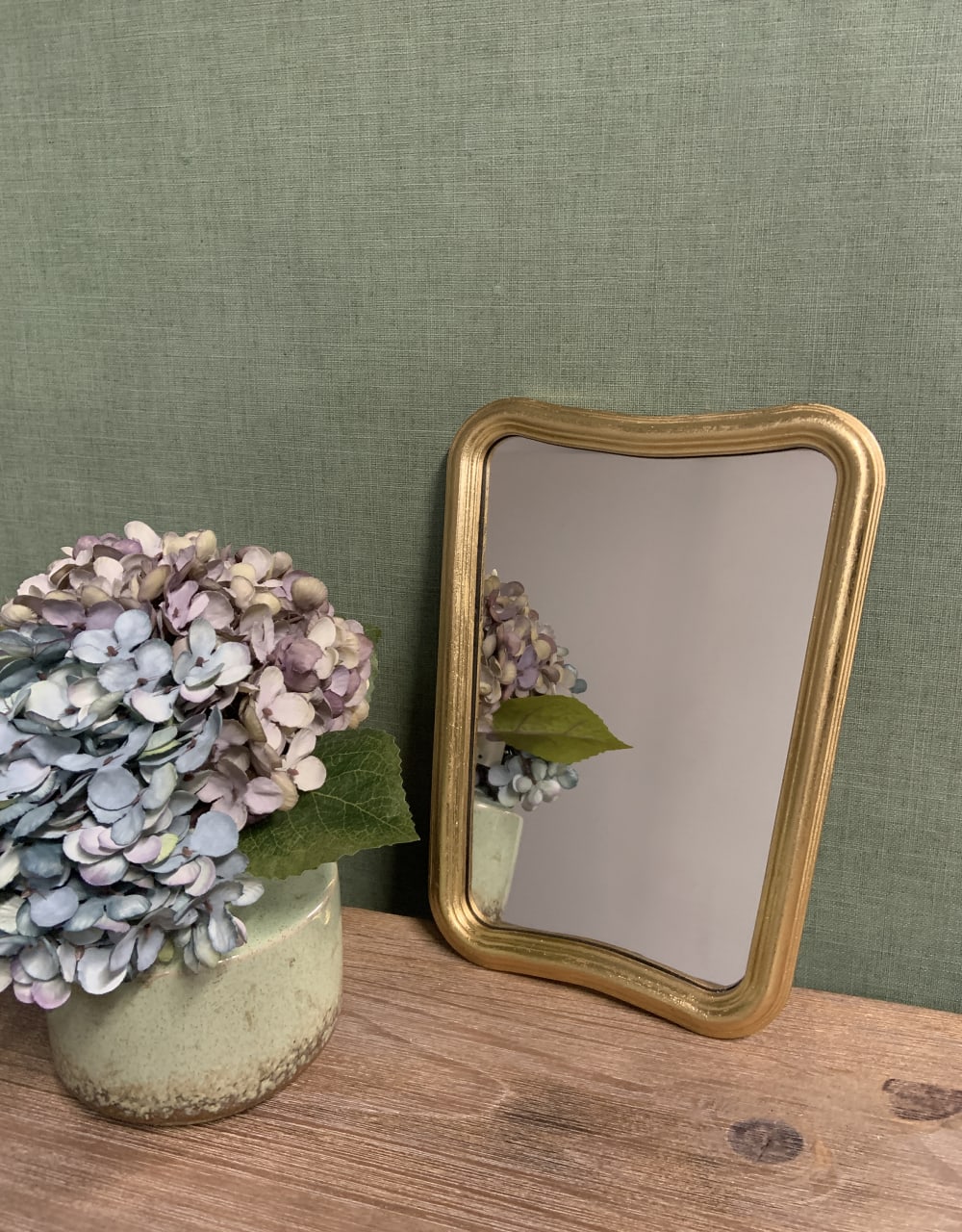 Petit miroir 21.5x29.5cm dore