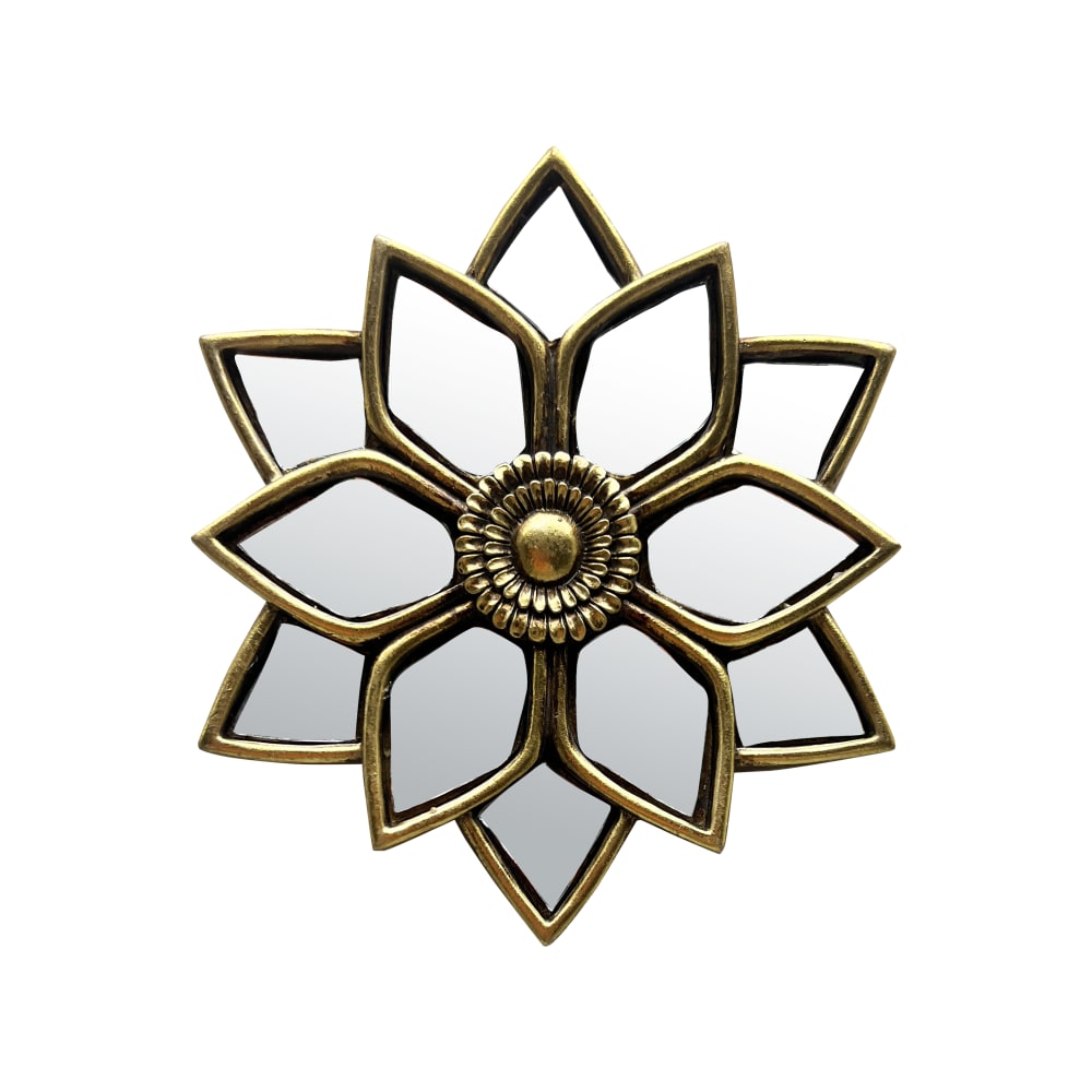 Déco murale fleur miroir 11,5x12cm