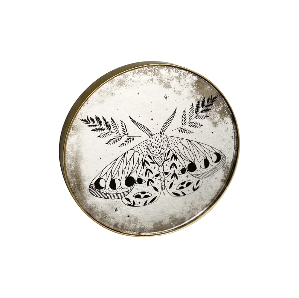 Déco murale miroir imprimé papillon 20cm dore