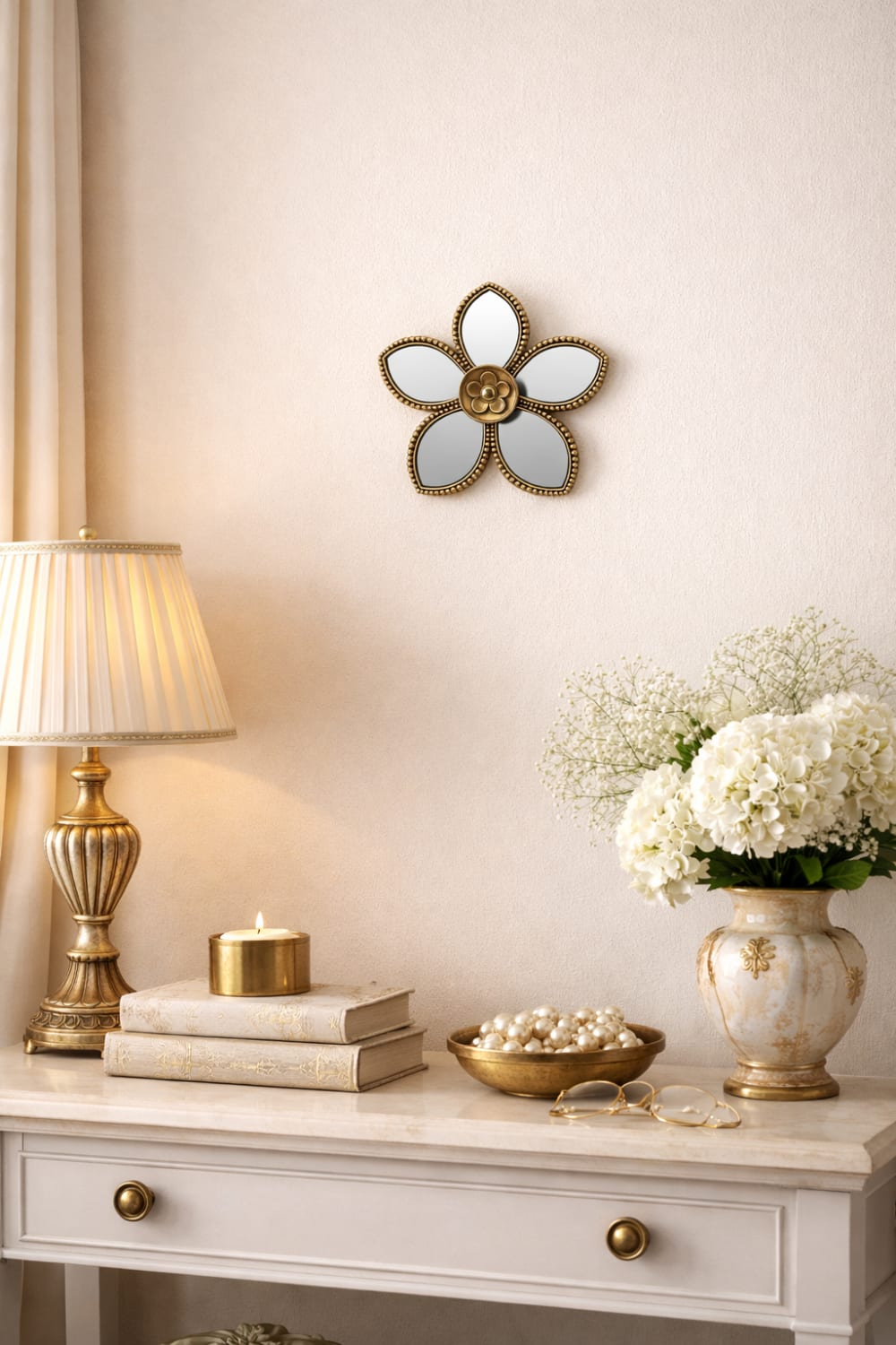 Déco murale fleur miroir 20.5cm - Maisons du Monde