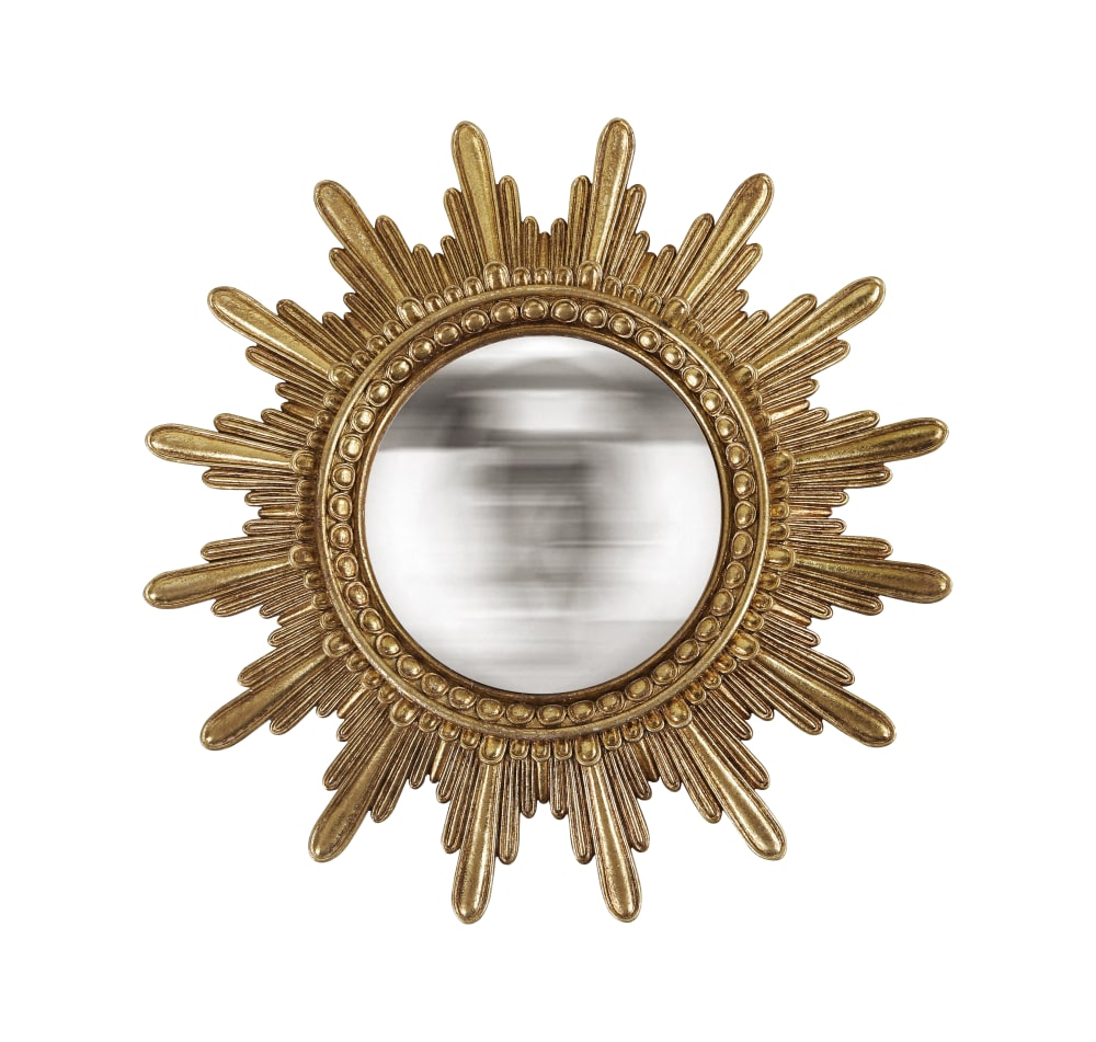 Miroir convexe soleil doré 20.3cm