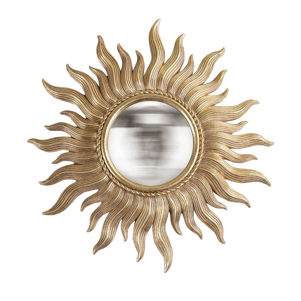 Miroir convexe soleil doré 26cm