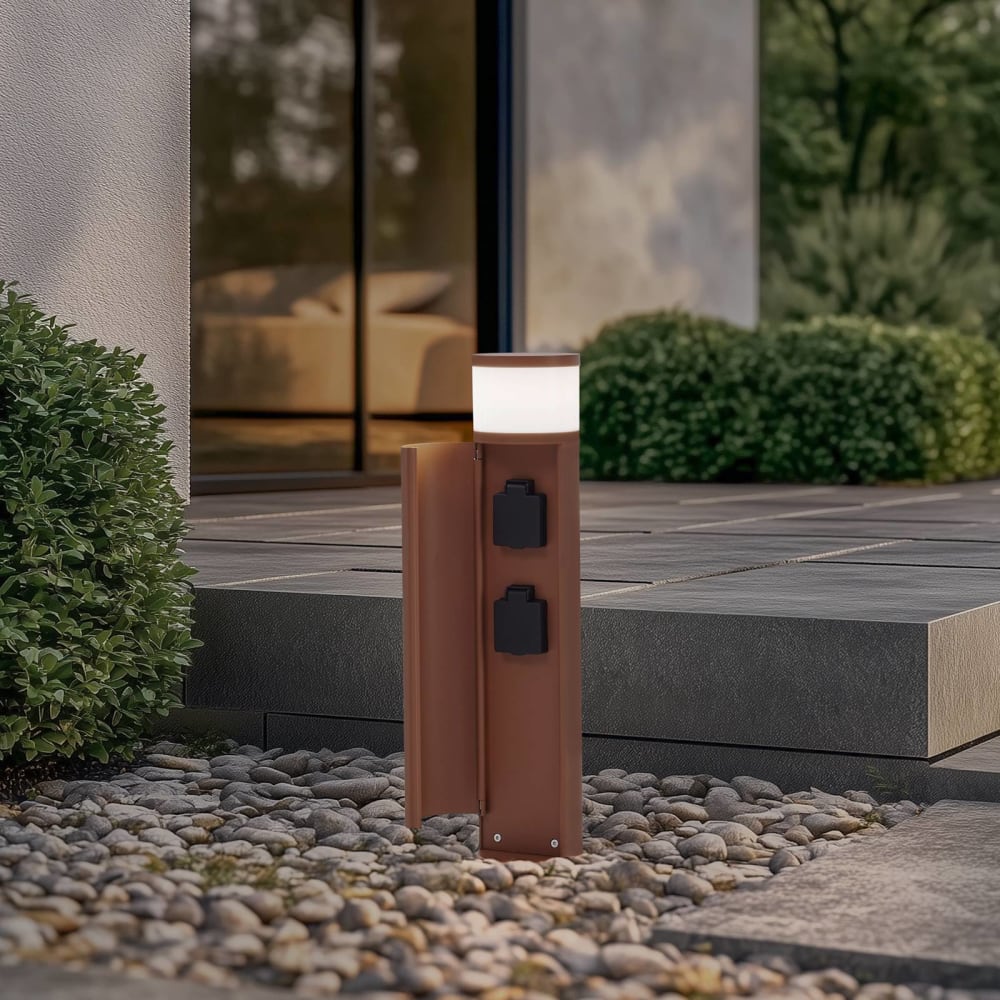 Lucande Außenleuchte aus Aluminium, braun style modern - Aluminium