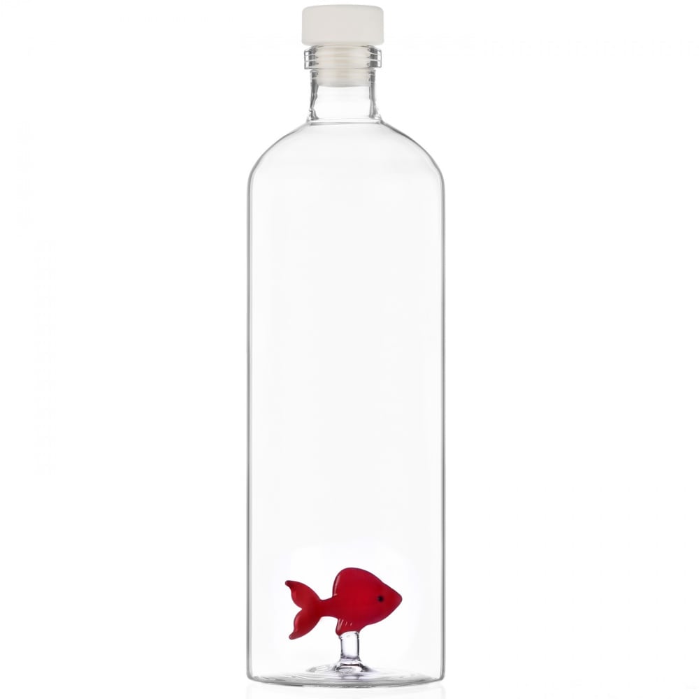 Bouteille poisson rouge transparent Bouteille poisson rouge transparent