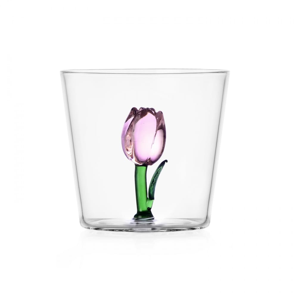 Verre tulipe rose