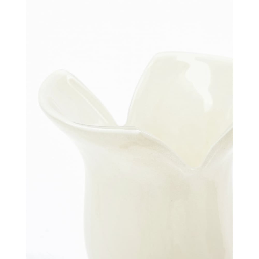 Vase en verre cuff blanc cassé