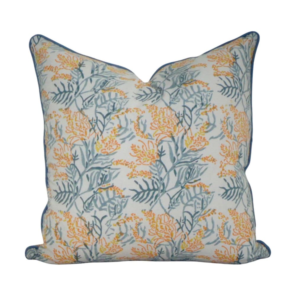 Housse de coussin imprimé jaune