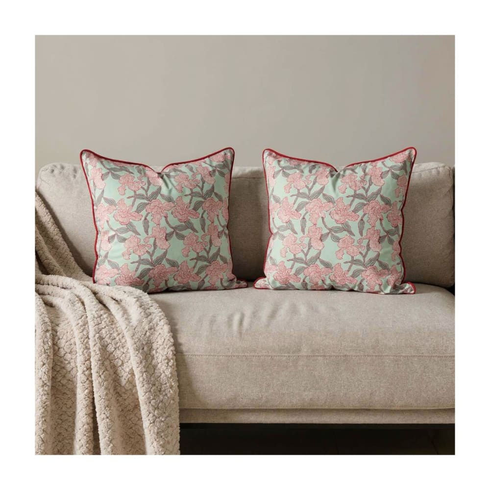 Housse de coussin imprimé vert sauge - Maisons du Monde