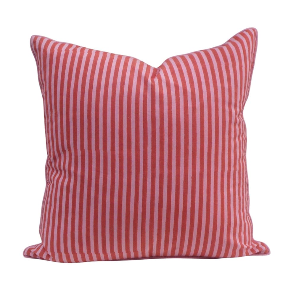 Housse de coussin imprimé rayure