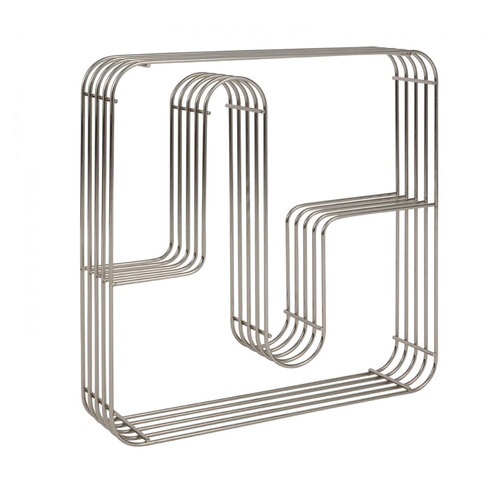 Etagère murale carrée curva Argent