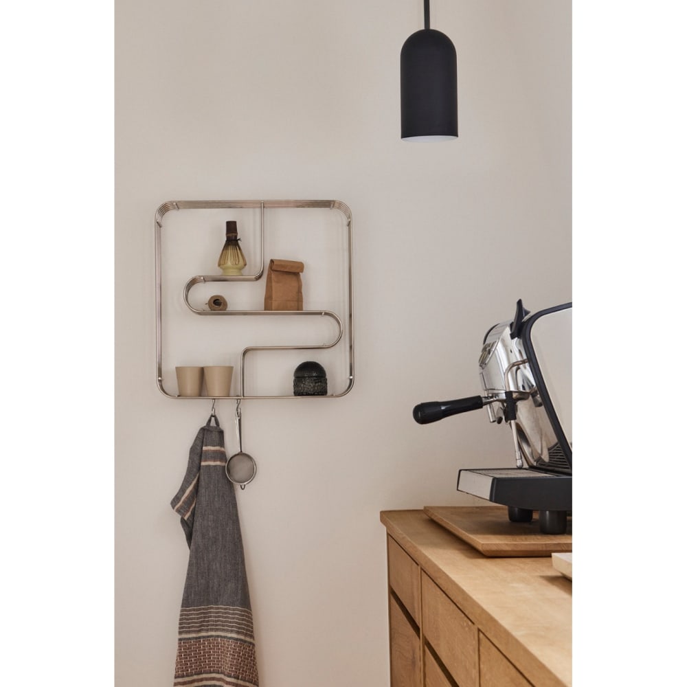 Etagère murale carrée curva taupe