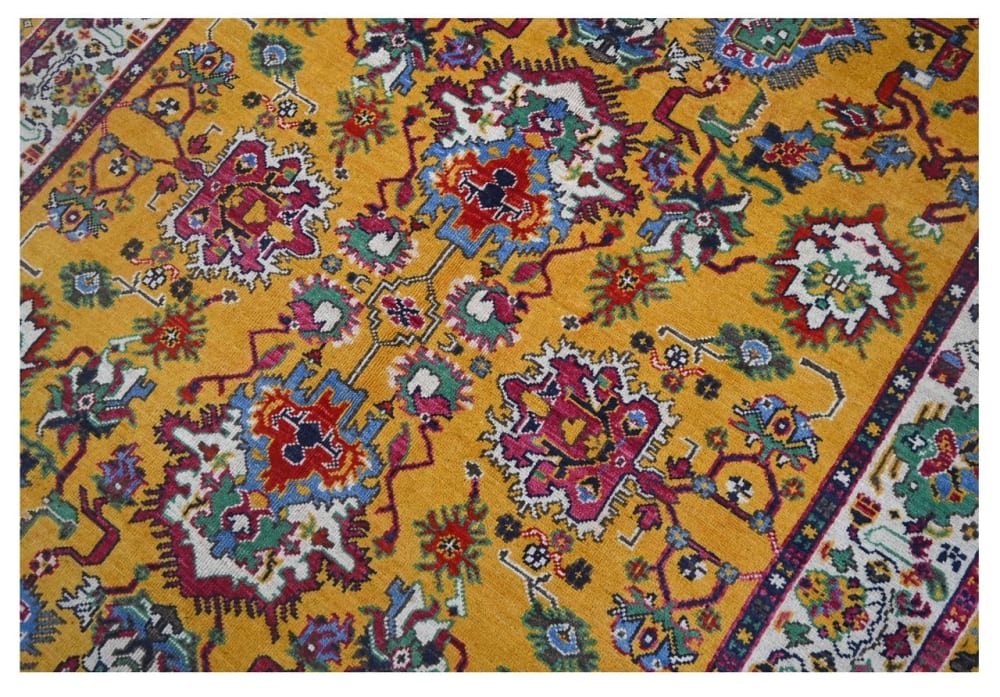 Orientalischer handgeknüpfter Teppich aus bunter Wolle 239x170 cm
