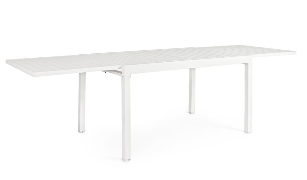Table en aluminium 135-270x90 - blanche