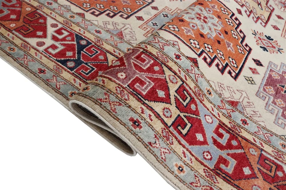 Orientalischer handgeknüpfter Teppich aus bunter Wolle 315x248 cm