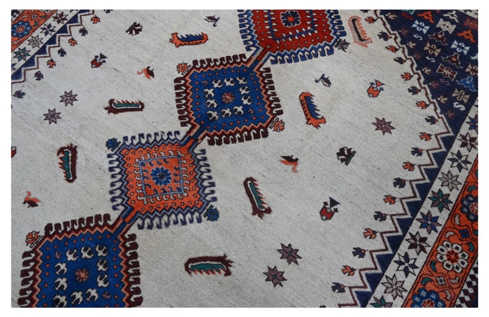 Orientalischer handgeknüpfter Teppich aus bunter Wolle 313x200 cm