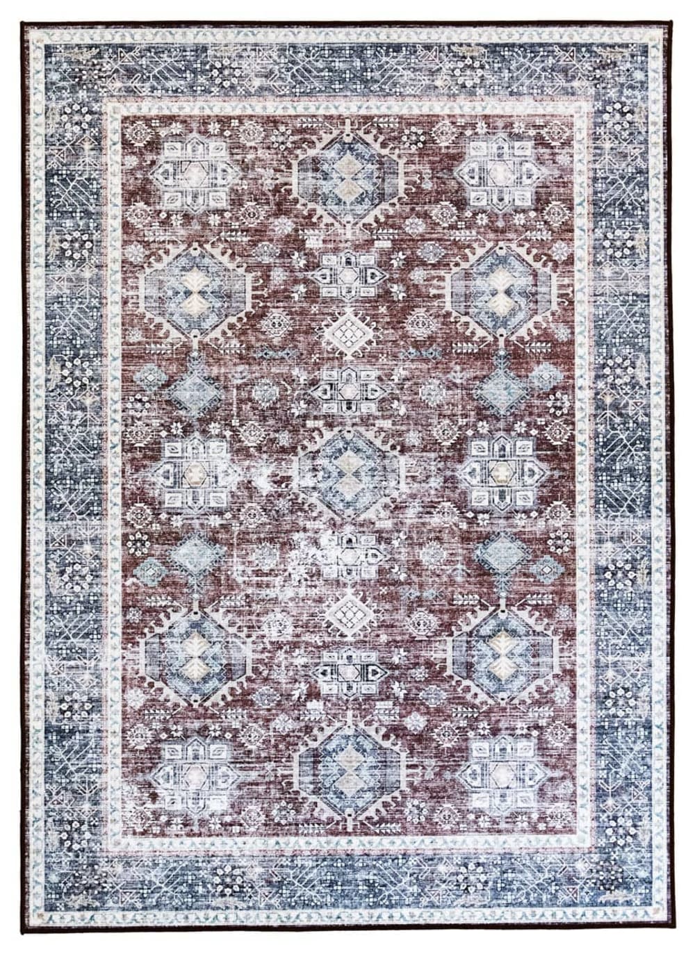 Carpet Living Waschbarer Orientteppich Vintage Mehrfarbig 300x200 cm Mehrfarbig Pes - Polyester
