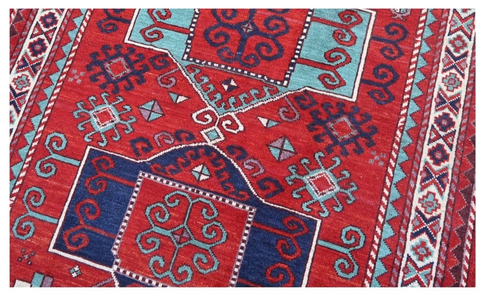 Orientalischer handgeknüpfter Teppich aus bunter Wolle 178x123 cm