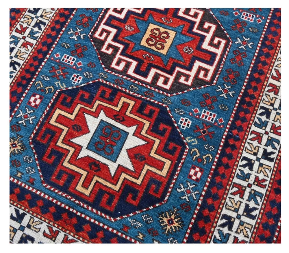 Orientalischer handgeknüpfter Teppich aus bunter Wolle 180x120 cm