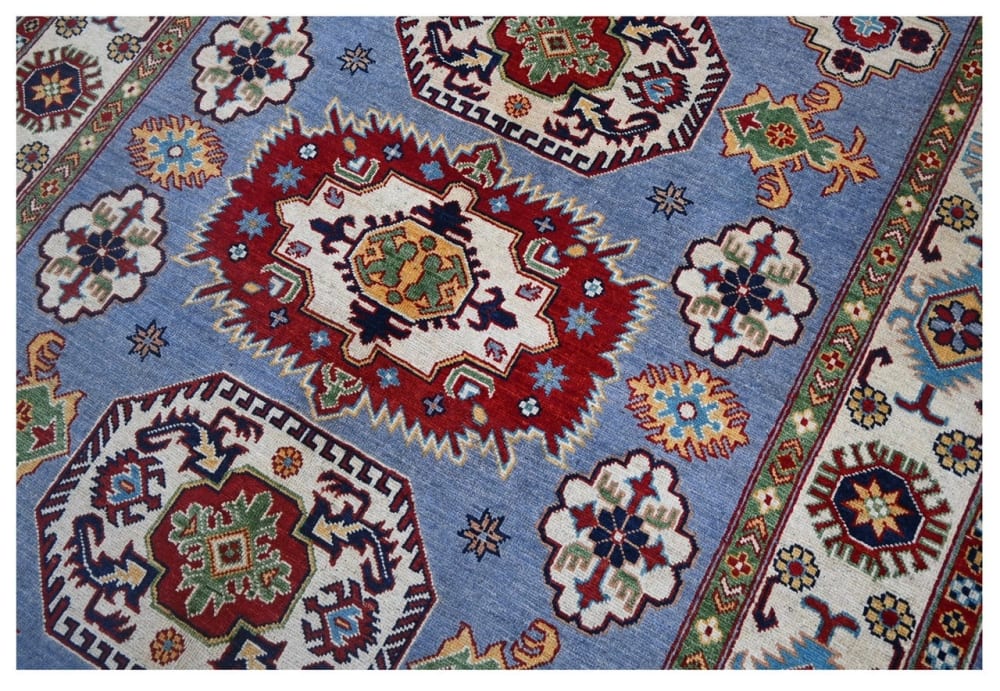 Orientalischer handgeknüpfter Teppich aus bunter Wolle 243x170 cm