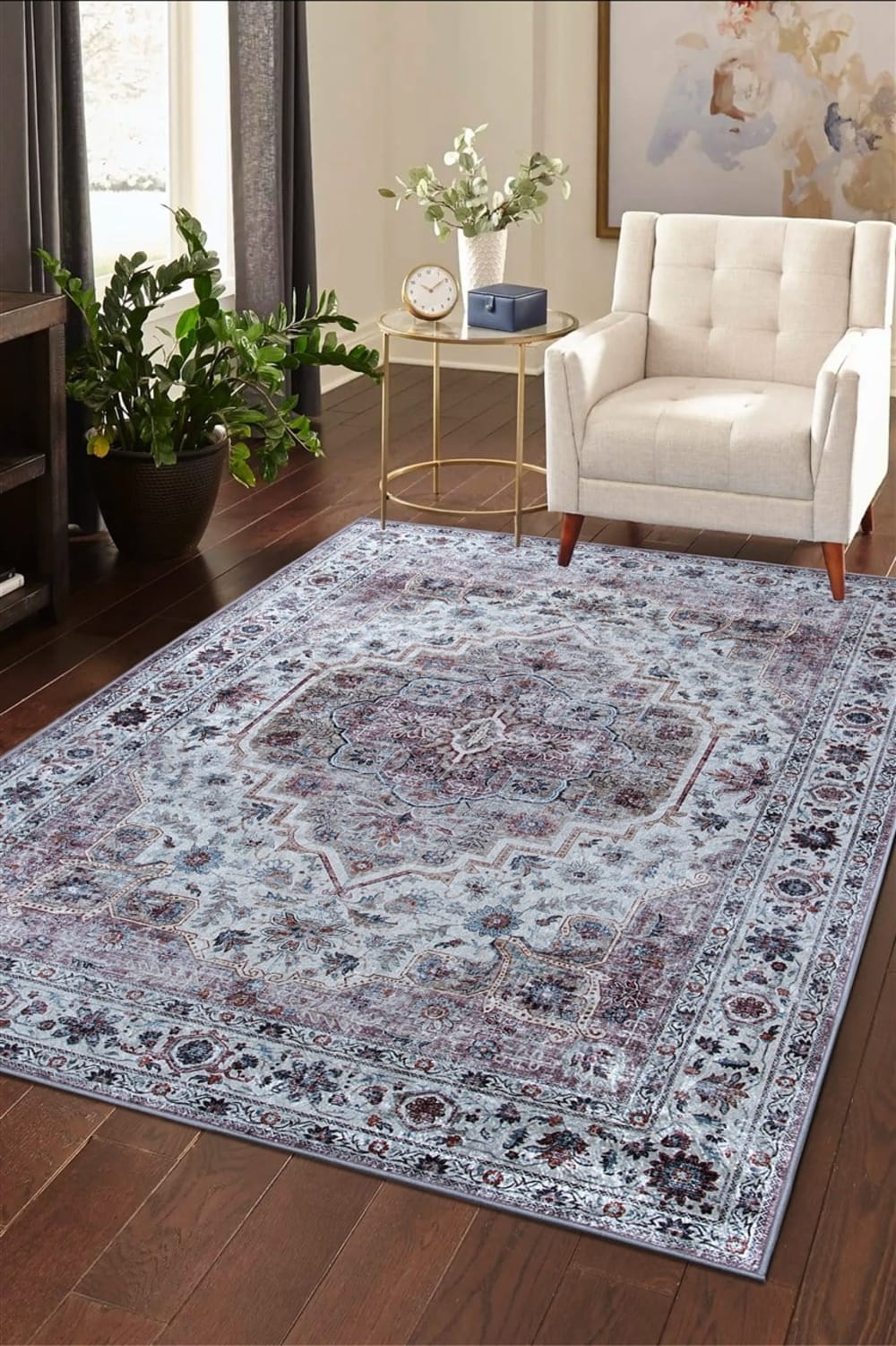 Waschbarer Orientteppich Vintage Mehrfarbig 300x200 cm - Maisons