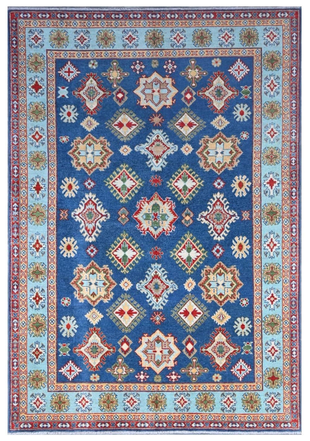 Carpet Living Orientalischer handgeknüpfter Teppich aus bunter Wolle 248x164 cm Mehrfarbig Wolle