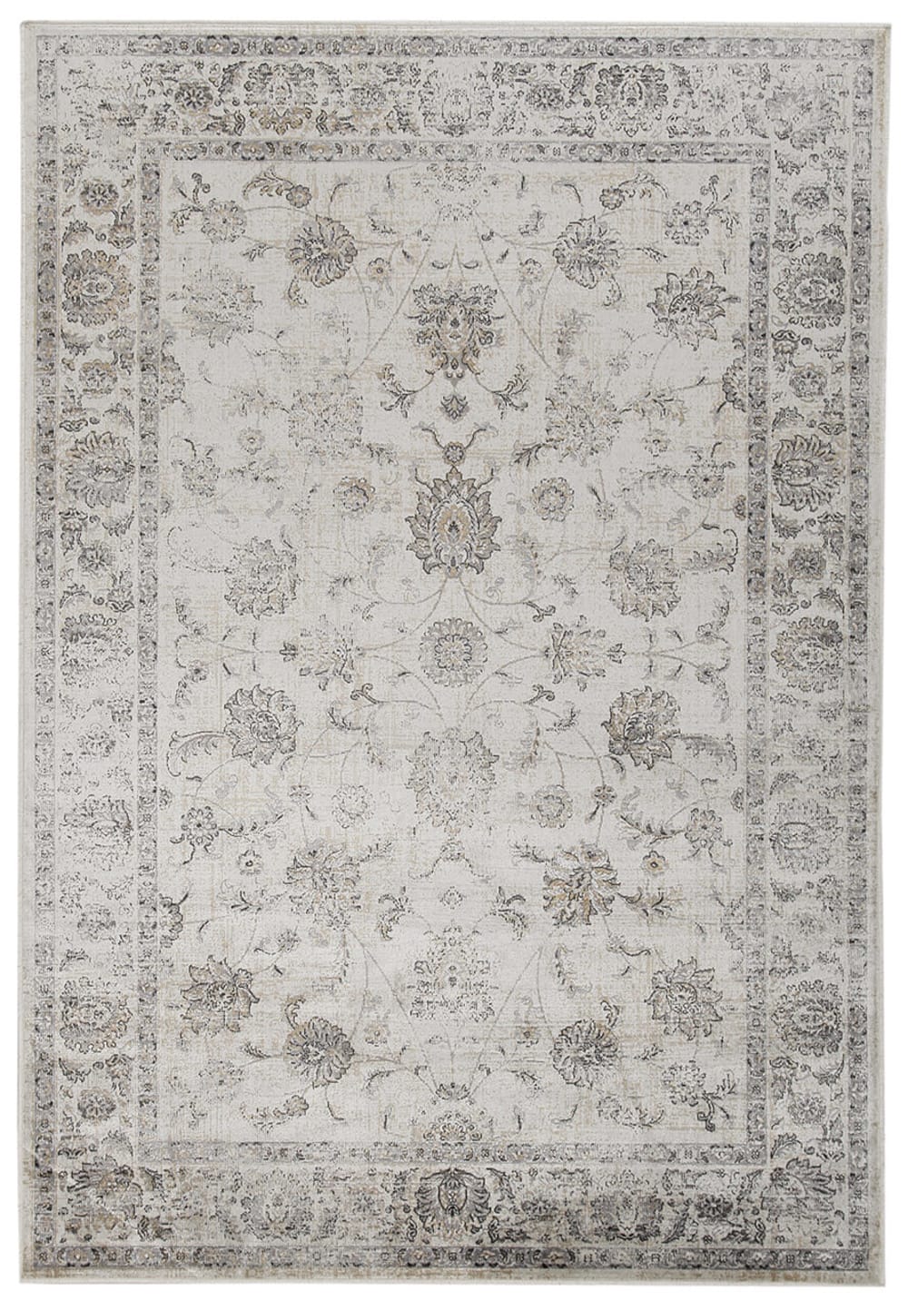 Carpet Living Oriental Teppich Grau 140x100 cm Mehrfarbig Pes - Polyester