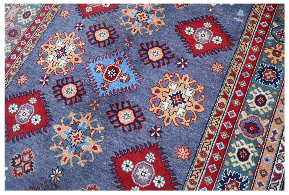 Orientalischer handgeknüpfter Teppich aus bunter Wolle 243x170 cm