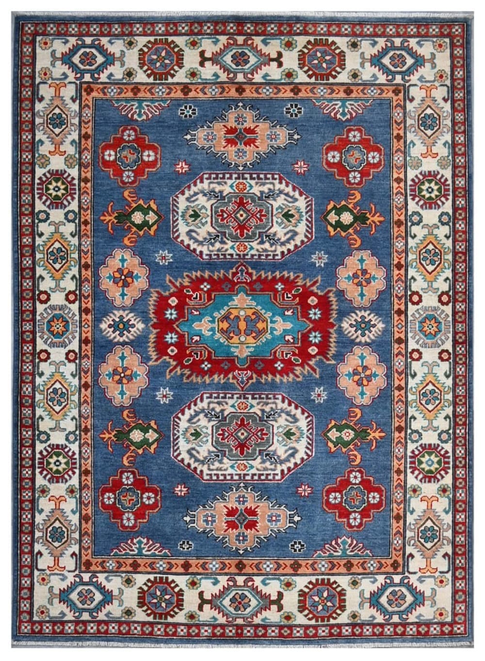 Carpet Living Orientalischer handgeknüpfter Teppich aus bunter Wolle 240x170 cm Mehrfarbig Wolle