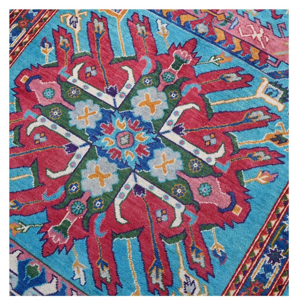 Orientalischer handgeknüpfter Teppich aus bunter Wolle 180x116 cm