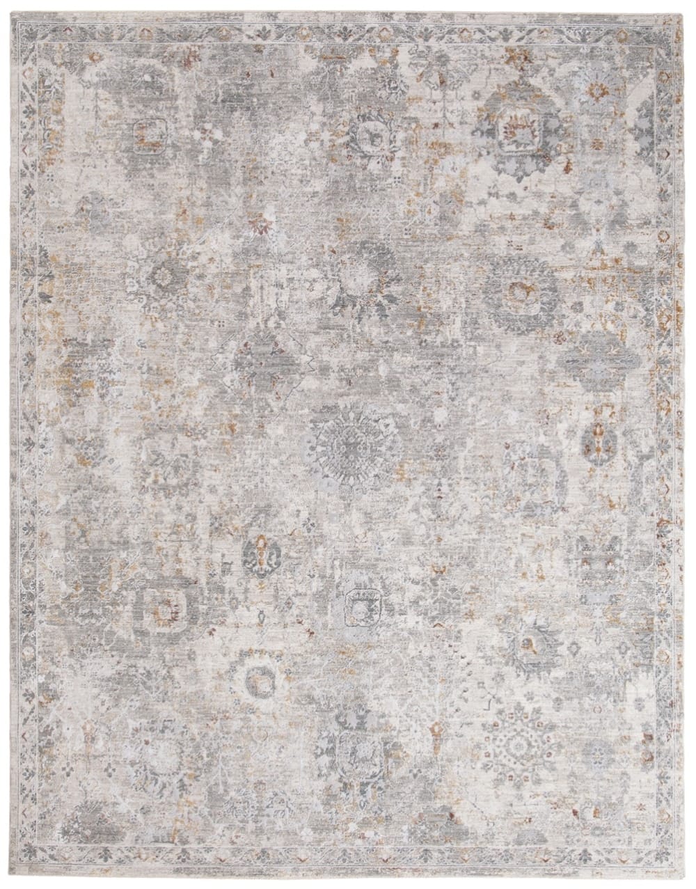 Carpet Living Vintage Teppich Grau 230x160 cm Mehrfarbig Pes - Polyester