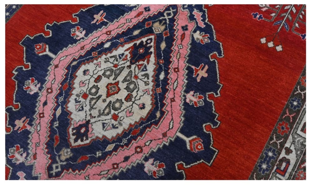 Orientalischer handgeknüpfter Teppich aus bunter Wolle 238x170 cm