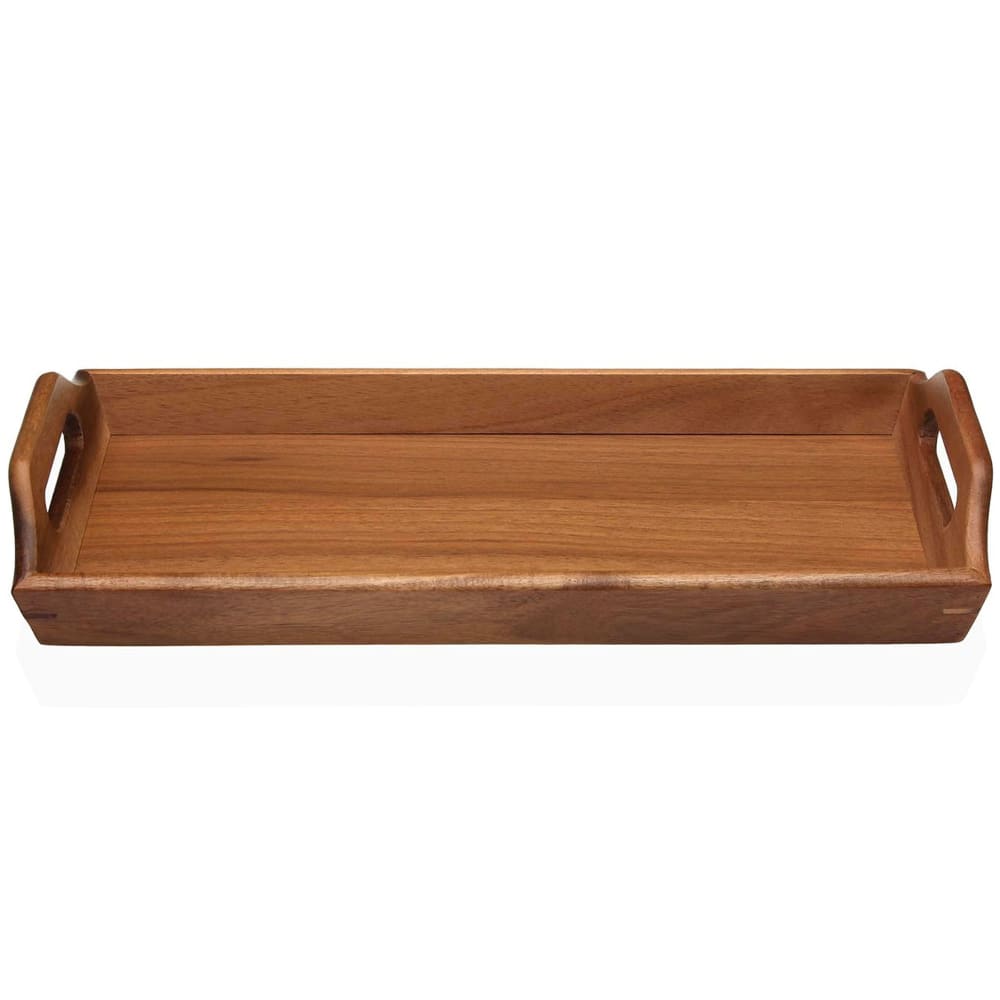 Plateau de service en bois d'acacia 42.5x18x6.5cm