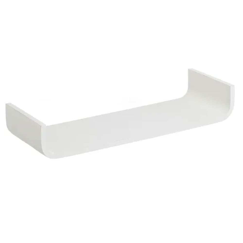 Étagère murale courbée bois blanc 60x20x10cm