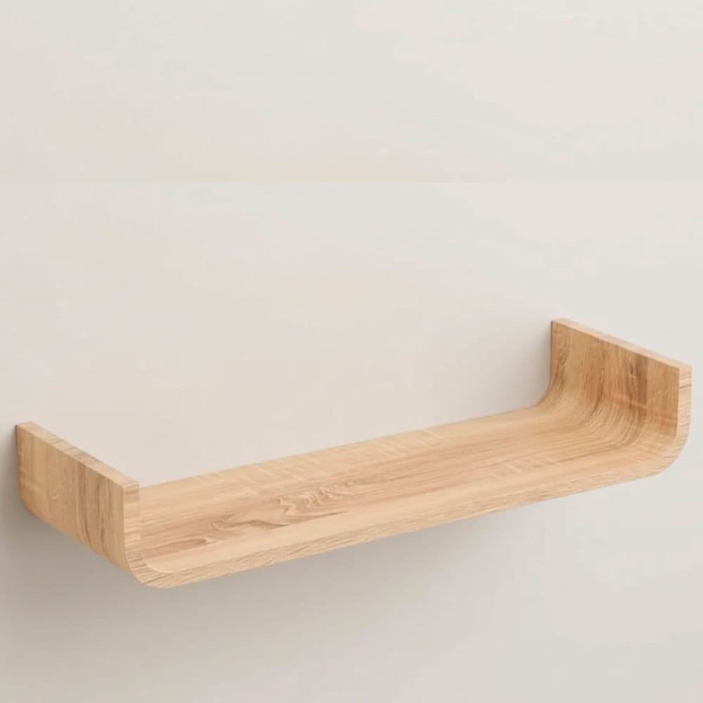 Étagère murale courbée bois 100x20x10cm