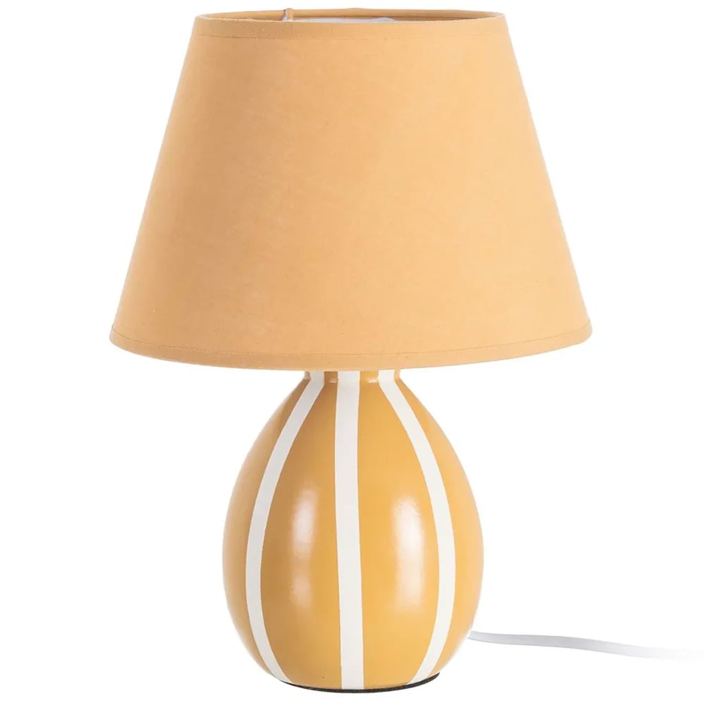 Lampe à poser céramique jaune 22x22x30cm