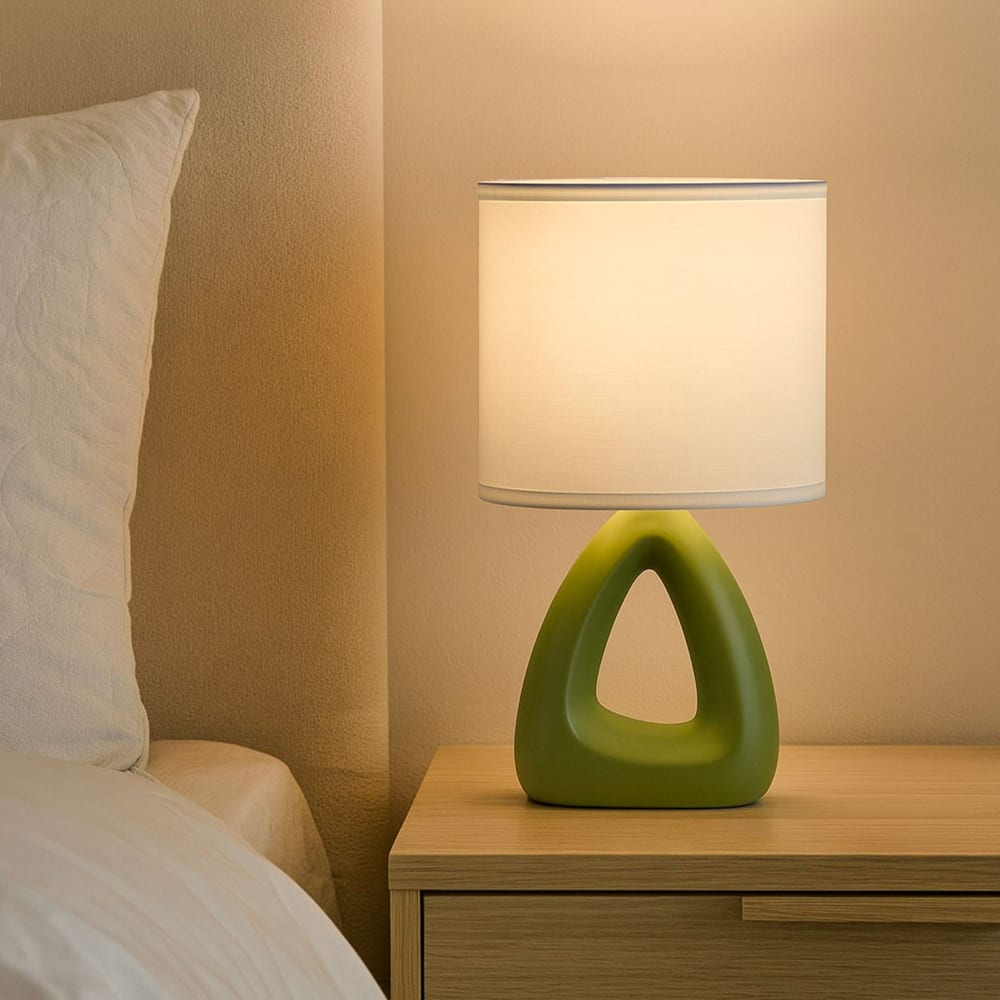 Lampe à poser en céramique verte 17x10x30cm — vue 3