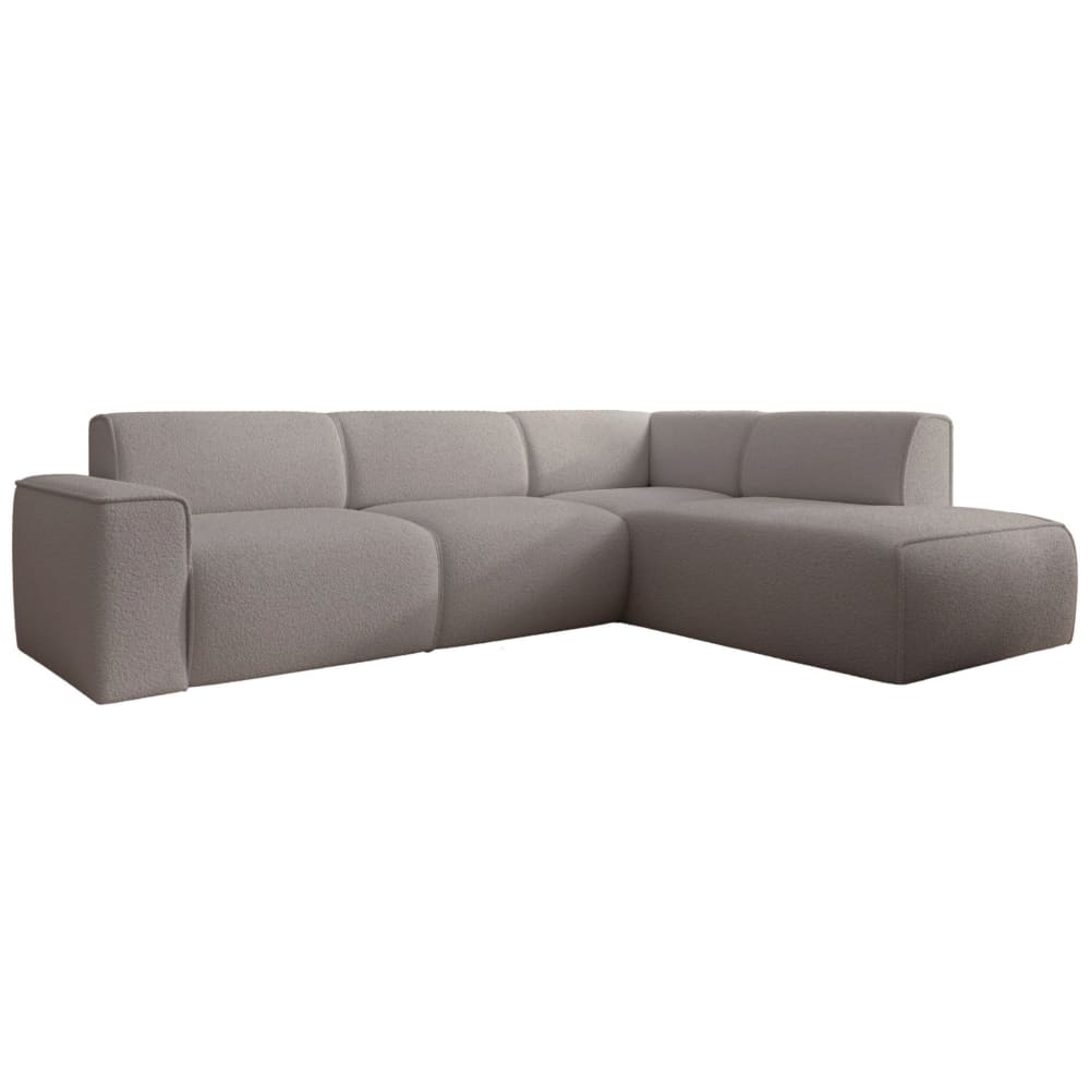 Canapé d’angle avec dossier sur la méridienne droite, taupe