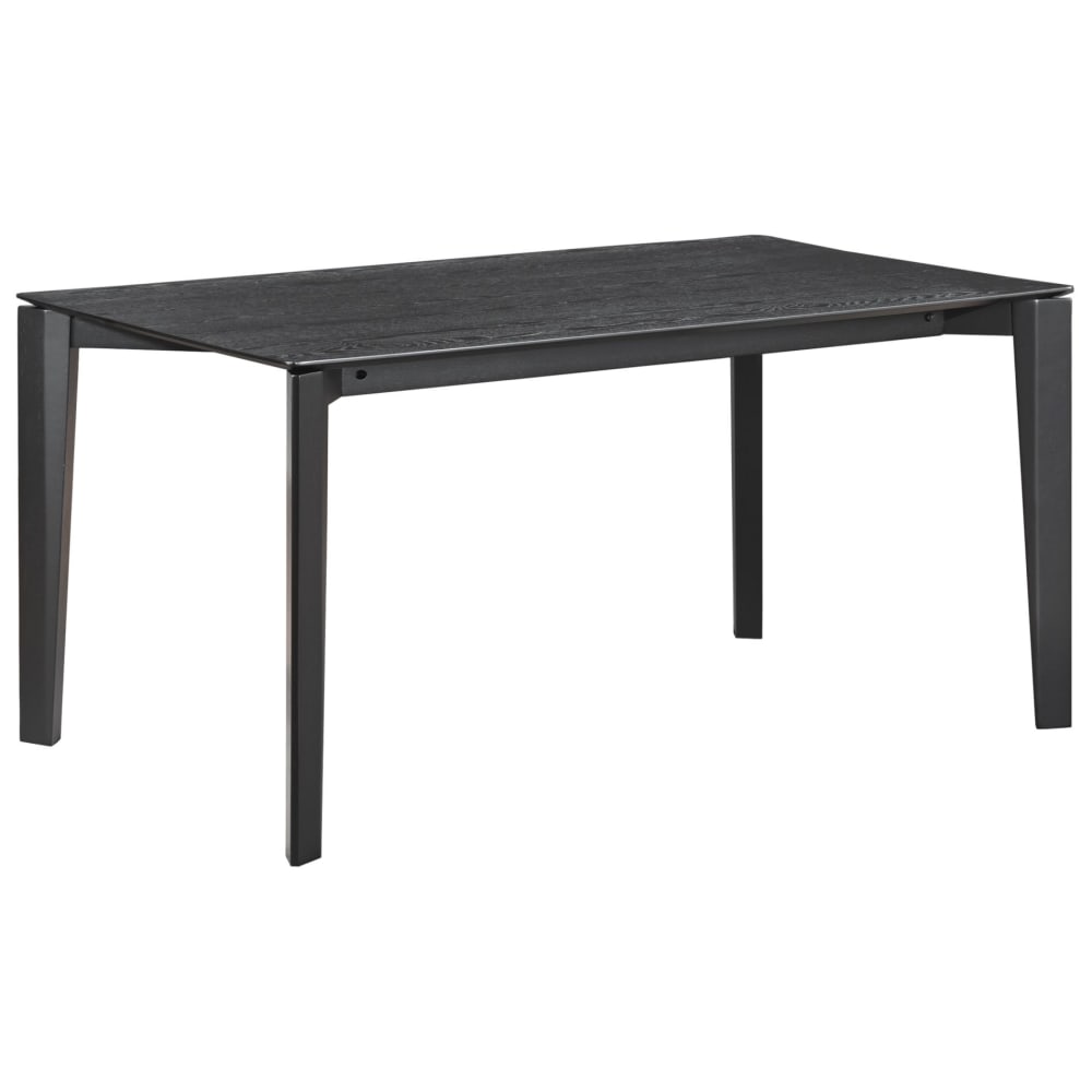 Table à manger 150x90 cm, finition chêne noir
