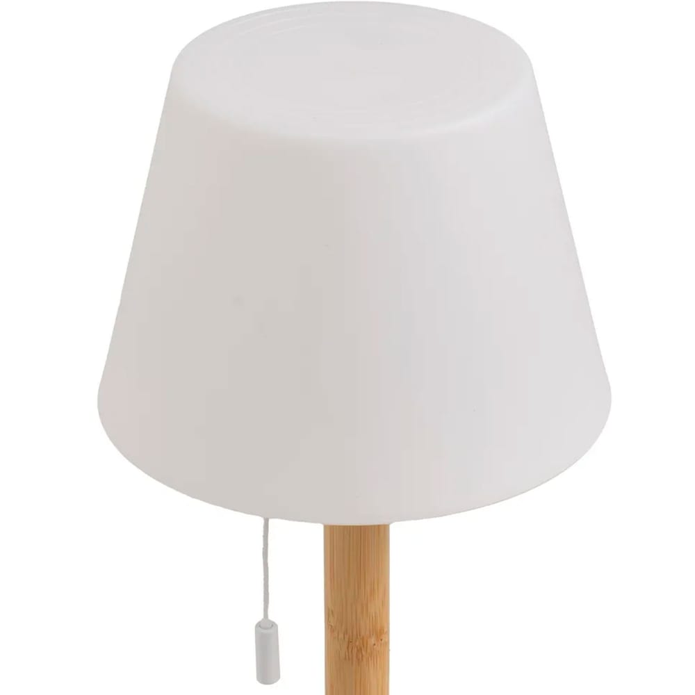 Lampe à poser bambou led à tirette sans fil 15x15x28cm — vue 4