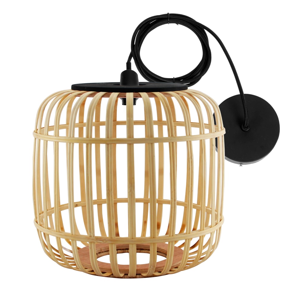 Suspension en bambou ronde 28x28x26cm