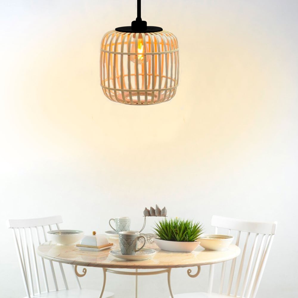 Suspension en bambou ronde 28x28x26cm — vue 3