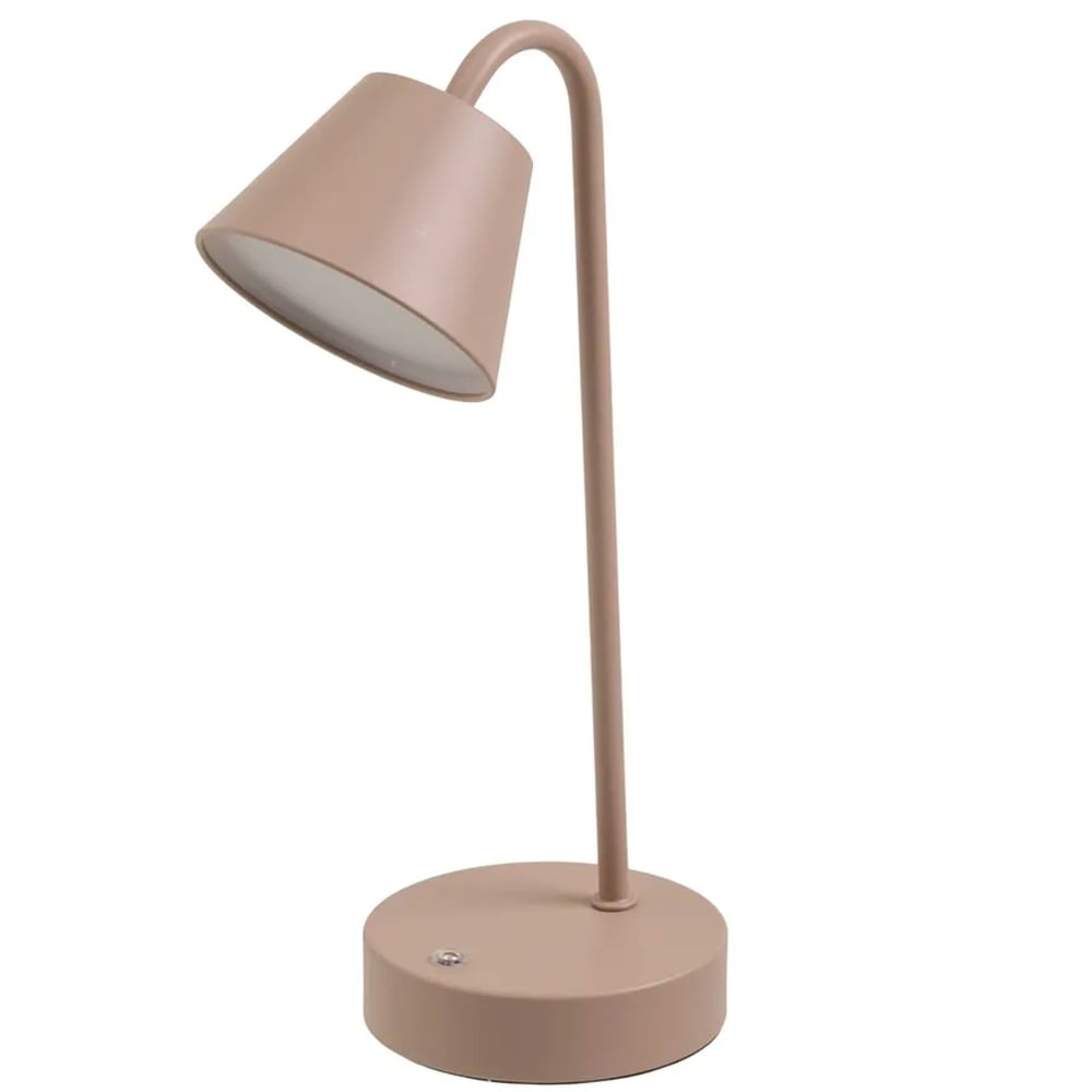 Lampe de bureau métal taupe LED sans fil 11x16x32cm